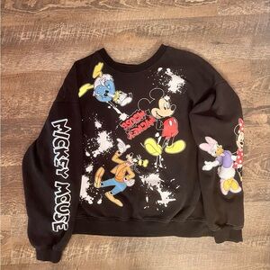 90s Vintage Disney Black Mickey Mouse Sweatshirt XXL